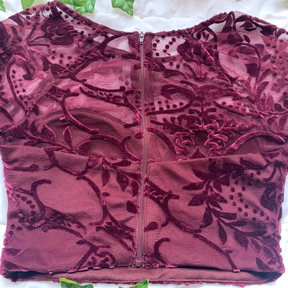 JC Penny Two Piece Maroon Formal Dress - Picture 7 of 11